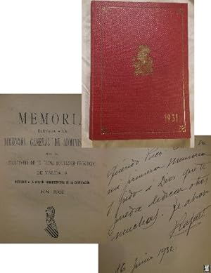 DIPUTACION PROVINCIAL DE VALENCIA MEMORIA DE 1931