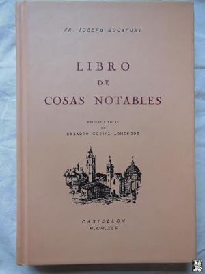 Seller image for LIBRO DE COSAS NOTABLES for sale by Librera Maestro Gozalbo