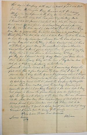 AUTOGRAPH LETTER SIGNED, DATED AT FRANKLIN COUNTY, PENNSYLVANIA, JULY 26, 1844, TO JAMES EWING, W...