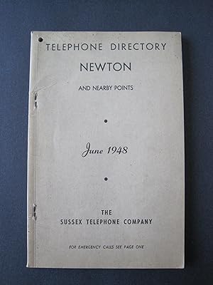 Telephone Directory Newton [New Jersey] and Nearby Points, June 1948