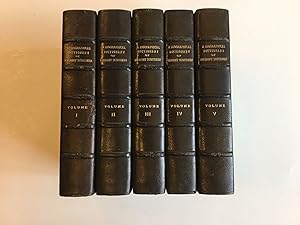 Bild des Verkufers fr A Biographical Dictionary of Eminent Scotsmen Originally edited by Robert Chambers. New Edition Revised. with a Supplemental Volume continuing the Biographies to the Present Time. [5 volumes, complete, in beautful green leather] zum Verkauf von About Books