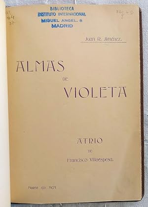 Imagen del vendedor de Almas de violeta. a la venta por Los Papeles del Sitio