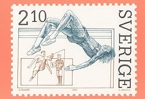 Bild des Verkufers fr Sweden Swedish High Jump Postal History Postcard zum Verkauf von Postcard Finder