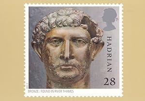 Bild des Verkufers fr Hadrian Statue Discovery River Thames Roman History Postcard zum Verkauf von Postcard Finder