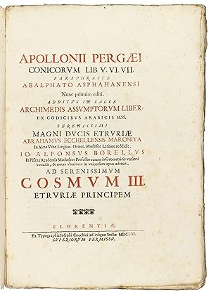 Conicorum lib. V. Vl. VII. paraphraste Abalphato Asphahanensi nunc primum editi. Additus in calce...