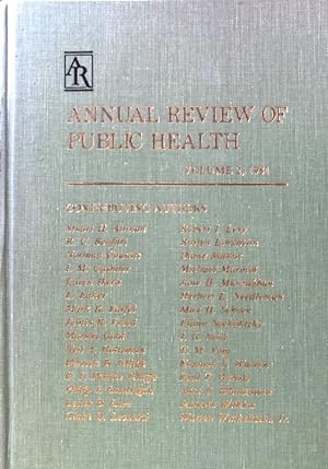 Bild des Verkufers fr Annual Review of Public Health; Volume 2; zum Verkauf von books4less (Versandantiquariat Petra Gros GmbH & Co. KG)