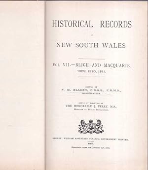 Bild des Verkufers fr Historical Records of New South Wales, Vol. VII: Bligh and MacQuarie. 1809, 1810, 1811. zum Verkauf von Goulds Book Arcade, Sydney