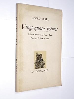 Seller image for Vingt-quatre pomes ; prface et traduction de Gustave Roud ; frontispice d'Olivier O. Olivier. for sale by Librairie Douin