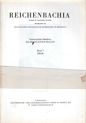 Reichenbachia . Zeitschrift für entomolgische Taxomonie. Bd. 7 1965/66