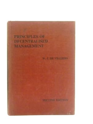 Imagen del vendedor de Principles of Decentralised Management a la venta por World of Rare Books