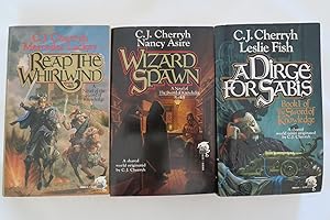 Seller image for THE SWORD OF KNOWLEDGE (COMPLETE 3 VOLUME SET) A Dirge for Sabis; Wizard Spawn; Reap the Whirlwind (Signed by Author) for sale by Sage Rare & Collectible Books, IOBA