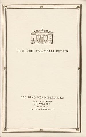 Seller image for Programmheft Richard Wagner DER RING DES NIBELUNGEN: Das Rheingold-Die Walkre-Siegfried-Gtterdmmerung 1960 for sale by Programmhefte24 Schauspiel und Musiktheater der letzten 150 Jahre