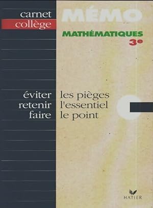 Image du vendeur pour Math?matiques 3e - Josep Cesaro mis en vente par Book Hmisphres