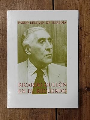 Imagen del vendedor de Ricardo Gulln en el Recuerdo. a la venta por Carmen Alonso Libros