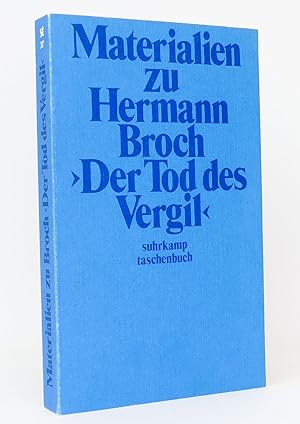 Bild des Verkufers fr Materialien zu Hermann Broch Der Tod des Vergil : (Reihe: suhrkamp taschenbuch, Band 317) zum Verkauf von exlibris24 Versandantiquariat