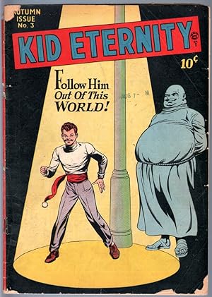 KID ETERNITY #3-1946-CLASSIC COVER-MAC RABOY-GOLDEN AGE COMIC-G/VG G/VG