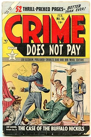 CRIME DOES NOT PAY #95 1951-VIOLENT COVER-BOB FUJI ART G