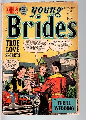 YOUNG BRIDES #17-1954-PRODUCED BY SIMON & KIRBY-PHOTO COVER-PRIZE-FR/G