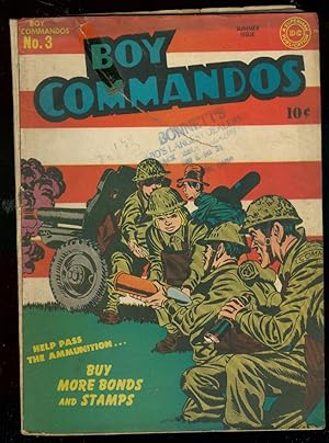 BOY COMMANDOS #3 1943-SIMON & KIRBY-WW II COVER VG-