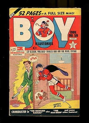 BOY 59-1950-MOTORCYCLE COVER-MONKEY KICKS IN DOOR VG