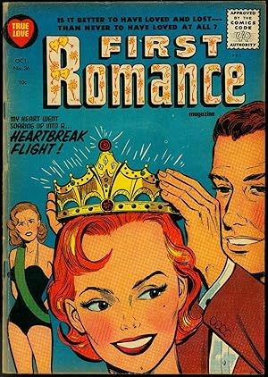 First Romance #36 1955-Harvey Comics-Crown Cover- Powell VG/FN