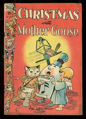 CHRISTMAS WITH MOTHER GOOSE-FOUR COLOR COMICS #201-DELL-very good-store stamp VG