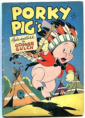 Porky Pig Adventure Gopher Gulch- Four Color Comics #112 1946 VG