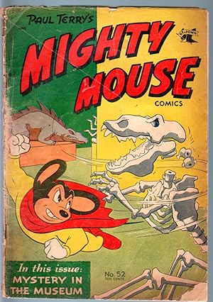 MIGHTY MOUSE #52-1951-ST JOHN-DINOSAUR COVER-GOLDEN AGE COMIC-FR FR