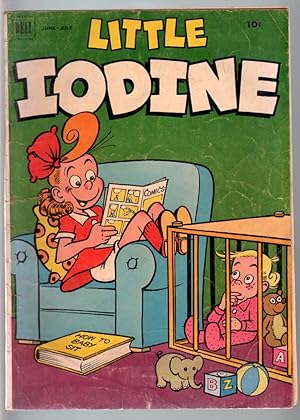 LITTLE IODINE #12-DELL-1952-JIMMY HATLO-IODINE READS A COMIC BOOK ON THIS C G