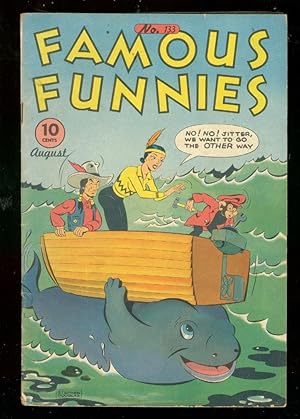 FAMOUS FUNNIES COMICS #133 1945-WHALE COVER-BUCK ROGERS VG