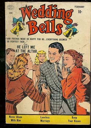 WEDDING BELLS #1 1954-QUALITY COMICS-ROMANCE-RARE LOVE G