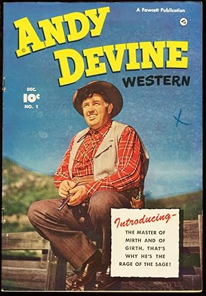 ANDY DEVINE WESTERN #1-1950-PHOTO COVER-HIGH GRADE VF-