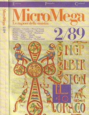 Bild des Verkufers fr MicroMega. Le ragioni della sinistra vol. 2 anno 1989 zum Verkauf von Biblioteca di Babele