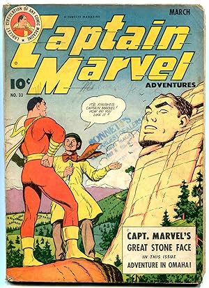 CAPTAIN MARVEL ADVENTURES #33 1944-FAWCETT COMICS-OMAHA G/VG