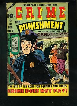 CRIME AND PUNISHMENT #71 1955-YOUNG PUNKS-LAST PRECODE ISSUE-very good VG
