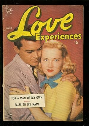 LOVE EXPERIENCES #25 1954-PHOTO COVER-GOOD GIRL ART G