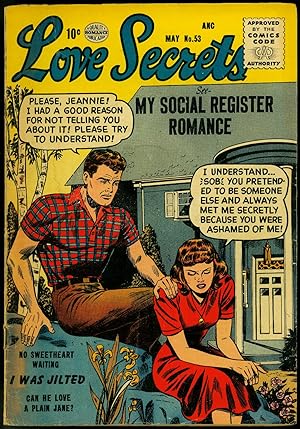 Love Secrets #53 1956 Quality Romance Comic- Plain Jane VG