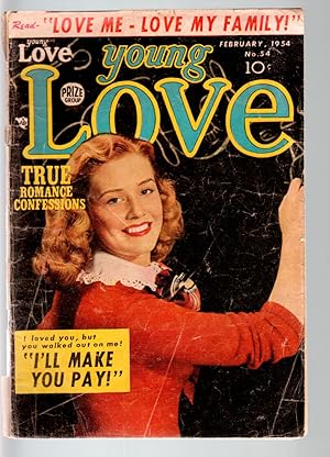 YOUNG LOVE #54-1954-PRODUCED BY SIMON & KIRBY-PHOTO COVER-PRIZE-fair