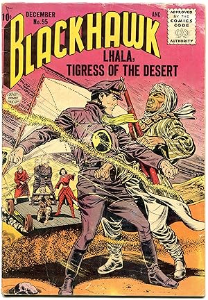 BLACKHAWK COMICS #95 1955-TIGRESS OF DESERT-LHALA VG-