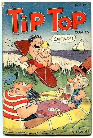 TIP TOP COMICS #132 1947-CAPT & KIDS-SURING COVER-CARDS VG