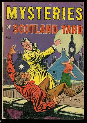 MYSTERIES OF SCOTLAND YARD #1-MAGAZINE ENTERPRISES-RARE VG