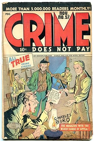 CRIME DOES NOT PAY #57-TORTURE COVER-BONNIE PARKER 1947 VG