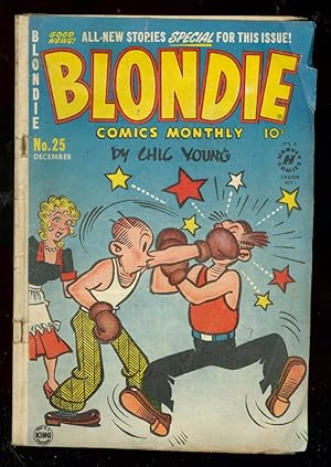 BLONDIE COMICS #25 1950-CHIC YOUNG-BOXING COVER-RARE!! FR/G