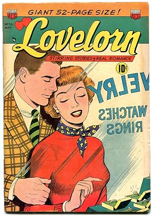 LOVELORN #25 1952-VIOLENT ROMANCE-NURSE STORY-RING COVER-very good VG