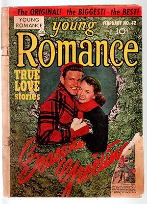 YOUNG ROMANCE #42-1952-EARLY JOE SIMON-JACK KIRBY-CHRISTMAS-COMIC BOOK-FAIR P/FR