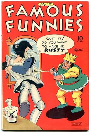 Famous Funnies #129 1945-STEPHEN DOUGLAS-Buck Rogers-Scorchy Smith