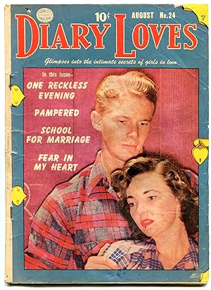 DIARY LOVES #24 1952- QUALITY COMICS PHOTO COVER LURID G/VG