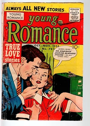 YOUNG ROMANCE #79-1955-SPICY GOOD GIRL ART-SIMON & KIRBY ART-PRIZE-GVG cond G/VG