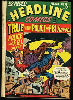 HEADLINE COMICS #34-SIMON AND KIRBY COVER ART VG