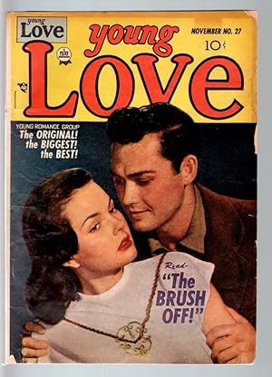 YOUNG LOVE #27-1951-ROMANCE-SIMON & KIRBY ART-PHOTO COVER-PRIZE- VG condition VG